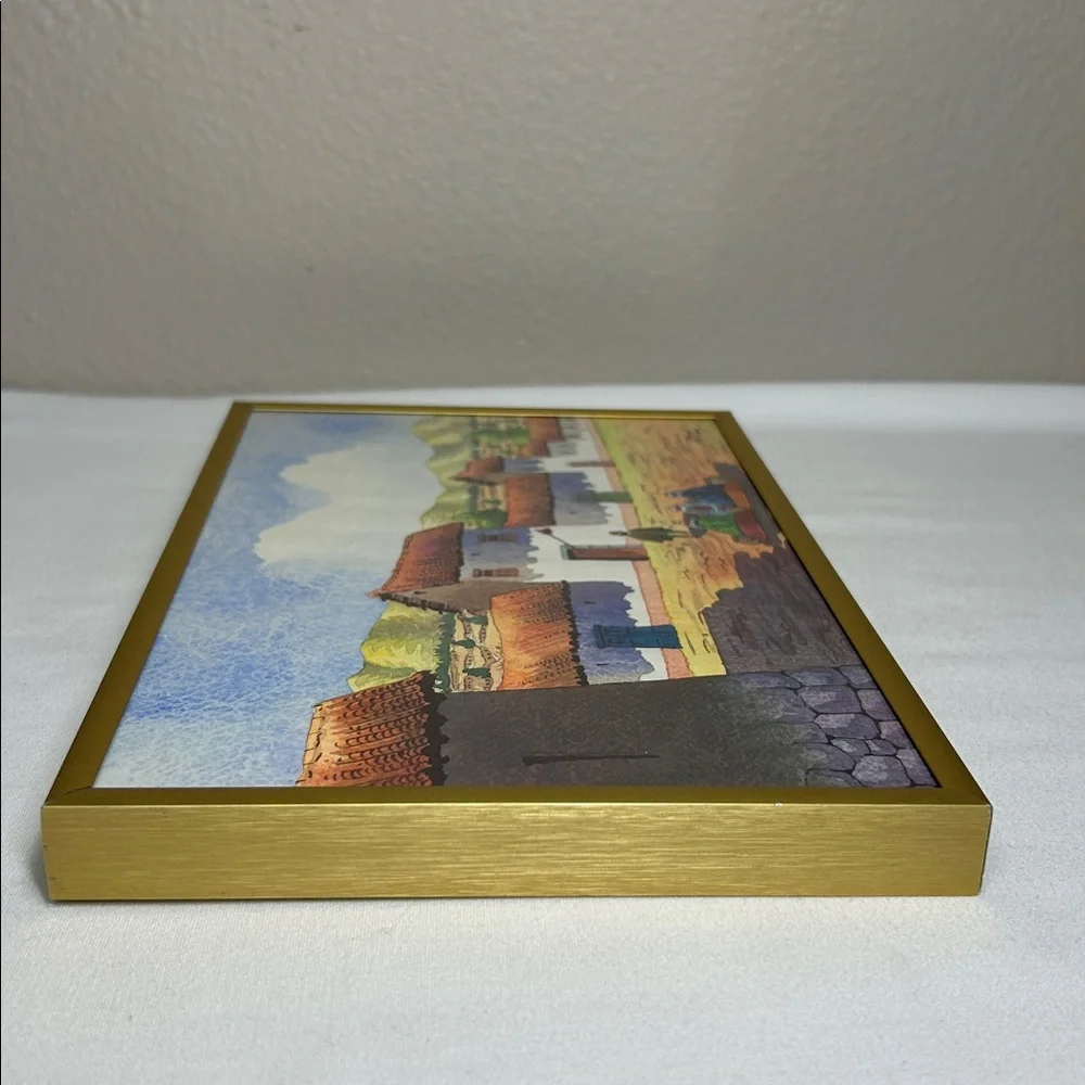 Vintage 1997 Original Signed Framed Watercolor Paint  Cultural Villa Cusco Peru